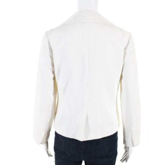Shopbop A.P.C. White Textured Cotton Cropped Blazer 36 2 4 - Picture 2 of 9